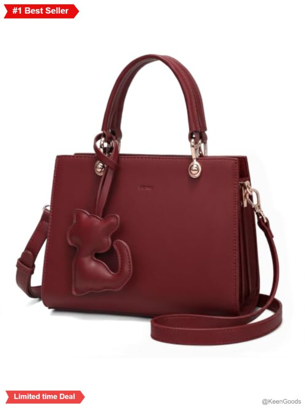 PU Leather Satchel Crossbody Bag Top Handle Adjustable Strap Women